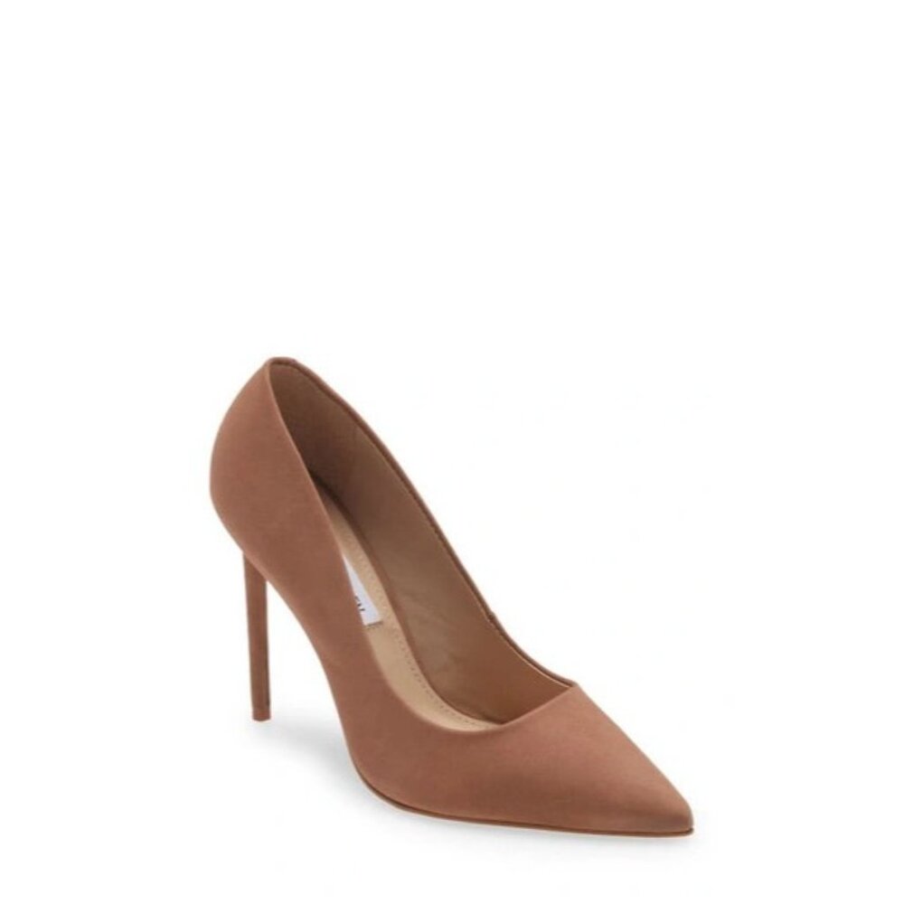 Steve Madden Vala Pumps Tan Brown Nubuck Leather SZ 7.5 NEW